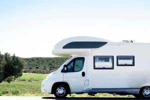 A Camper Van in a natural area